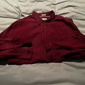 Classic Red Plaid Men's Shirt